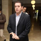 El alcalde de Cacabelos, José Manuel Sánchez, en su última visita al juzgado el día 20 de octubre.