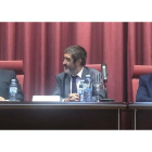 Alfonso Suárez, Manuel Mitadiel y José Luis Burón, en la presentación. DL.