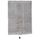 Pergamino del mandato de Alfonso IX al obispo de Orense.