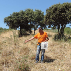 El profesor y agricultor a título particular, Raúl Federico González, en una de las fincas arrasadas. DL