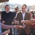 Antonio Canedo, Miguel Martínez, José Antonio Alonso, y José Luis Ramón, ayer en el Espino