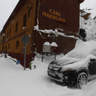 Hasta 20 centímetros de espesor de nieve se llegaron a acumular en el puerto.
