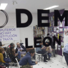 Interior de la sede de Podemos. FERNANDO OTERO PERANDONES