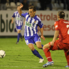 Adán Gurdiel debutó en El Toralín esta temporada tras haber jugado en Huesca en Copa.