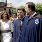 Feijóo y Rajoy en la fiesta del Albariño de Cambados.