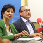 Mar Palacio y Alfonso Arias, ayer durante la rueda de prensa.