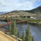 Imagen virtual de la pasarela que se construirá sobre el río Esla.