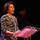 María José García Cirac, durante su discurso como mantenedora del Festival del Botillo 2016. BARREDO