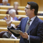 José Manuel Soria, ayer en el Senado.