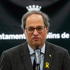 El presidente de la Generalitat, Quim Torra, interviene en un acto político. QUIQUE GARCÍA