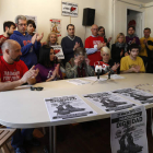 Diferentes colectivos ayer durante una rueda de prensa