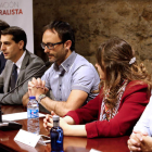 Ignacio Álvarez junto a representantes del Ayuntamiento, durante la presentación. MARCIANO PÉREZ