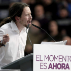 Pablo Iglesias durante su intervención en Valencia.