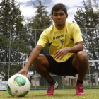 Junior Sornoza posa antes de un entrenamiento con el Independiente del Valle.