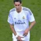 El gesto de Di María al ser sustituido frente al Celta.