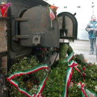 Crematorios de Gusen, una sucursal de Mauthausen en la que estuvieron la mayoría de los leoneses; en la foto, el homenaje de 2005.