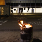 Campamento de resistencia laboral ante Vestas. MARCIANO PÉREZ