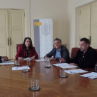 Herranz, Teresa Mata, David Fernández, Néstor Santos y Ángel Cepeda, ayer en la Subdelgación.