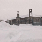 Nevada en el pueblo de Burón.