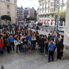 Momento de la lectura del manifiesto en Juan del Enzina.