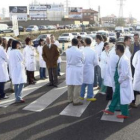 Imagen de archivo de una de las huelgas convocadas por los médicos de León el pasado mes de abril
