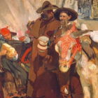 ‘Aldeanos leoneses’, obra pintada por Sorolla en 1907, que mide 198,6 por 253,6 centímetros. ARCHIVO