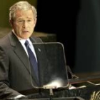 El presidente Bush, durante su discurso ante la Asamblea General