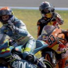 Álvaro Bautista (Aprilia) celebra su segunda posición en Jerez