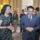 García Cirac, con el alcalde de Segovia, en su visita.