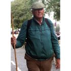 Jesús Garzón con el rebaño trashumante en Madrid. BENITO ORDÓÑEZ