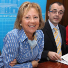 Mari Crespo y Luis Antonio Moreno, en la sala de juntas del consistorio de Ponferrada en el 2010. L. DE LA MATA