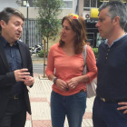 Samuel Folgueral, Cristina López Voces y Santiago Macías, ayer.