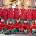Los primeros chavales que forman parte de la escuela de fútbol que ya dirige Ángel Granja.