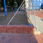 Estado de las obras en el parque de San Mamés, que han visitado los concejales de UPL