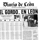Portada del Diario de León del mítico Gordo del Niño en Canales y El Crucero en 1985.