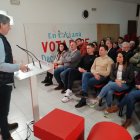 Acto de Carlos Martínez en Villablino con militantes socialistas leoneses.