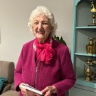 María Jesús Calleja, ayer en su casa tras hablar con su hijo.