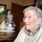 Albina Pérez el martes 25 de febrero, día en que cumplió 100 años.