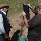 Lorenzo Rodríguez, durante la exhumación de Busdongo.