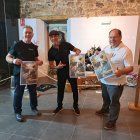 José Carlos Prieto, M. Recicler y Javier Carrera en la presentación de la muestra.