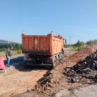 Trabajos de mejora del acceso a La Llanada.