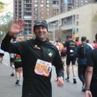 Urbano González, cuando consiguió el doble reto de acabar y recaudar fondos para una oenegé en el maratón de Nueva York.