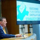 El consejero de la Presidencia, Luis Miguel González Gago, presenta el dispositivo electoral para las elecciones a las Cortes de Castilla y León del 15 de marzo.