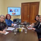 Las representantes del Consejo Comarcal en la reunión, por videoconferencia, con las técnicas de Igualdad del Miteco.