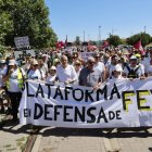 Cabecera de la movilización en la zona del apeadero de Ventas.