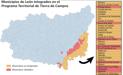 Mapa de los municipios integrados.