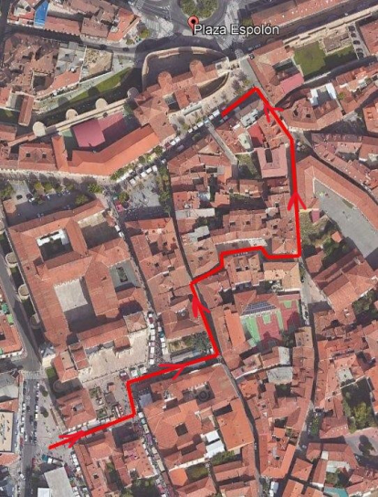 Itinerario para acceder al casco histórico por las obras en el entorno del Arco de la Cárcel