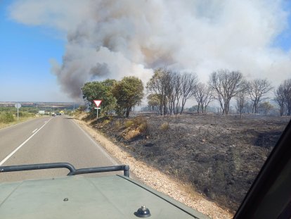 El incendio en la localidad leonesa perteneciente al término municipal de Astorga.