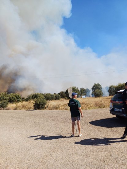 El incendio en la localidad leonesa perteneciente al término municipal de Astorga.