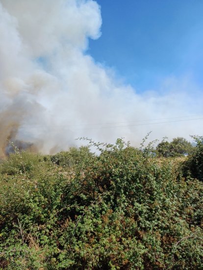 El incendio en la localidad leonesa perteneciente al término municipal de Astorga.